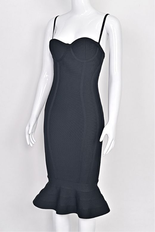 Joy Bandage Midi Dress - Classic Black