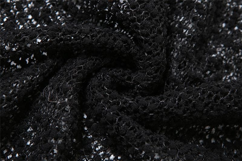 Textured glitter off shoulder long sleeve see through maxi dress