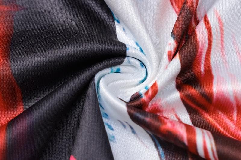 Ribbon sleeveless flower applique contrast print maxi dress