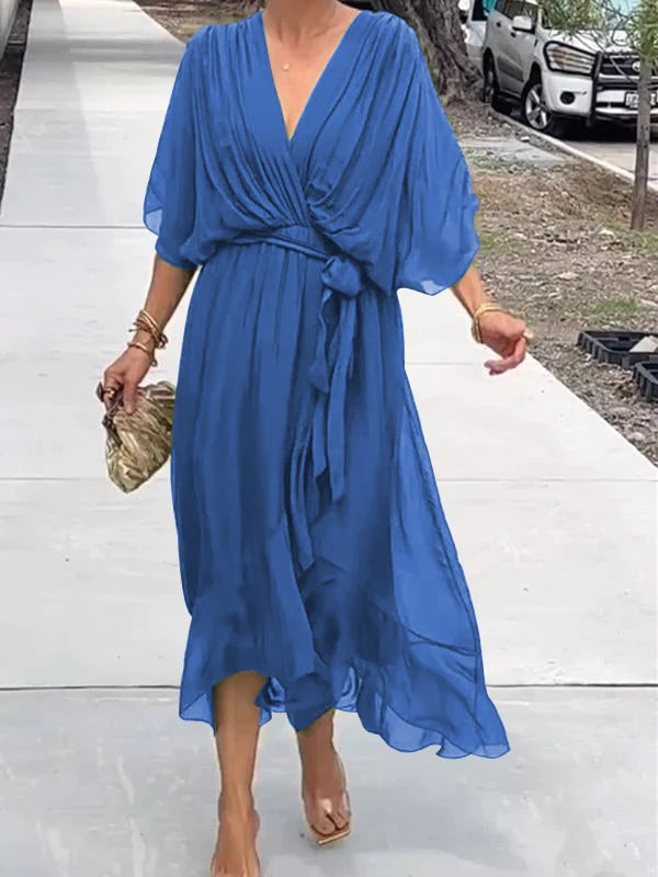 Gabriela Timeless Dress with V Neckline Designer Edit