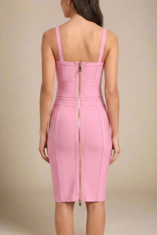 Kit Bandage Dress - Blush Pink