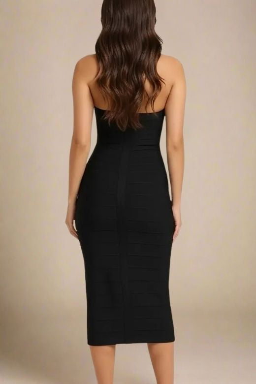 Lara Bandage Midi Dress - Classic Black
