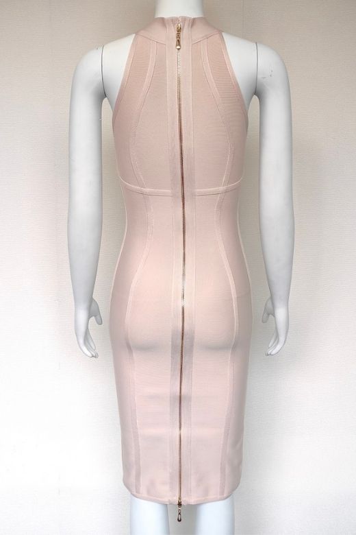 Lea Bandage Midi Dress - Beige