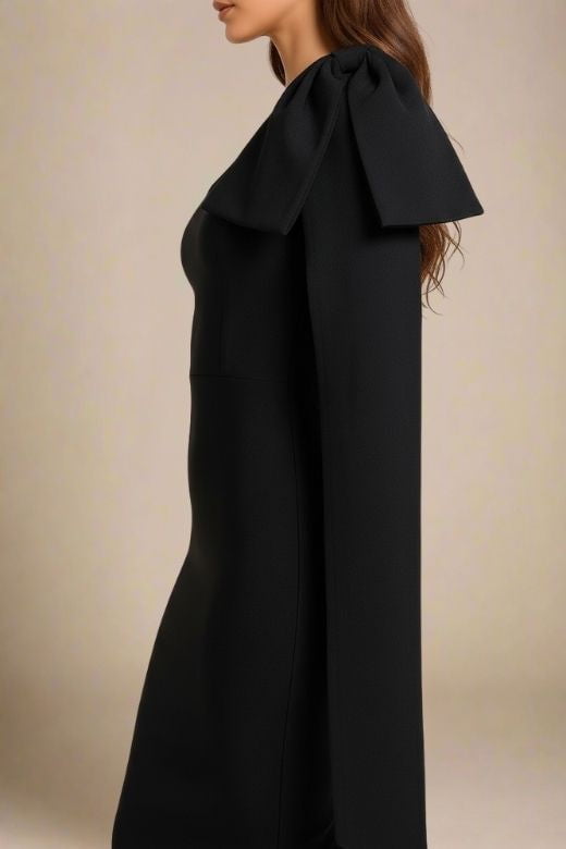 Lela Long Sleeve Bandage Midi Dress - Classic Black