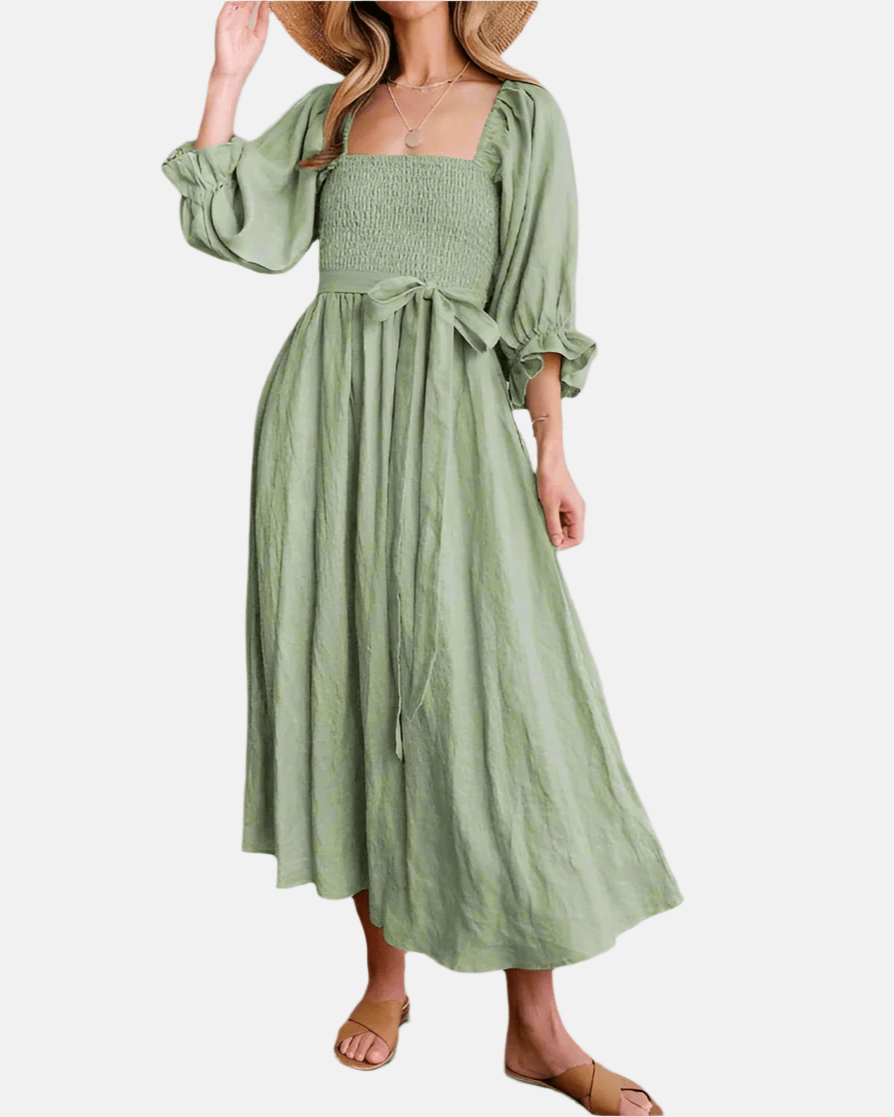 Vanessa Airy Summer Dress Made of Cotton for Women Vacation Beach Look