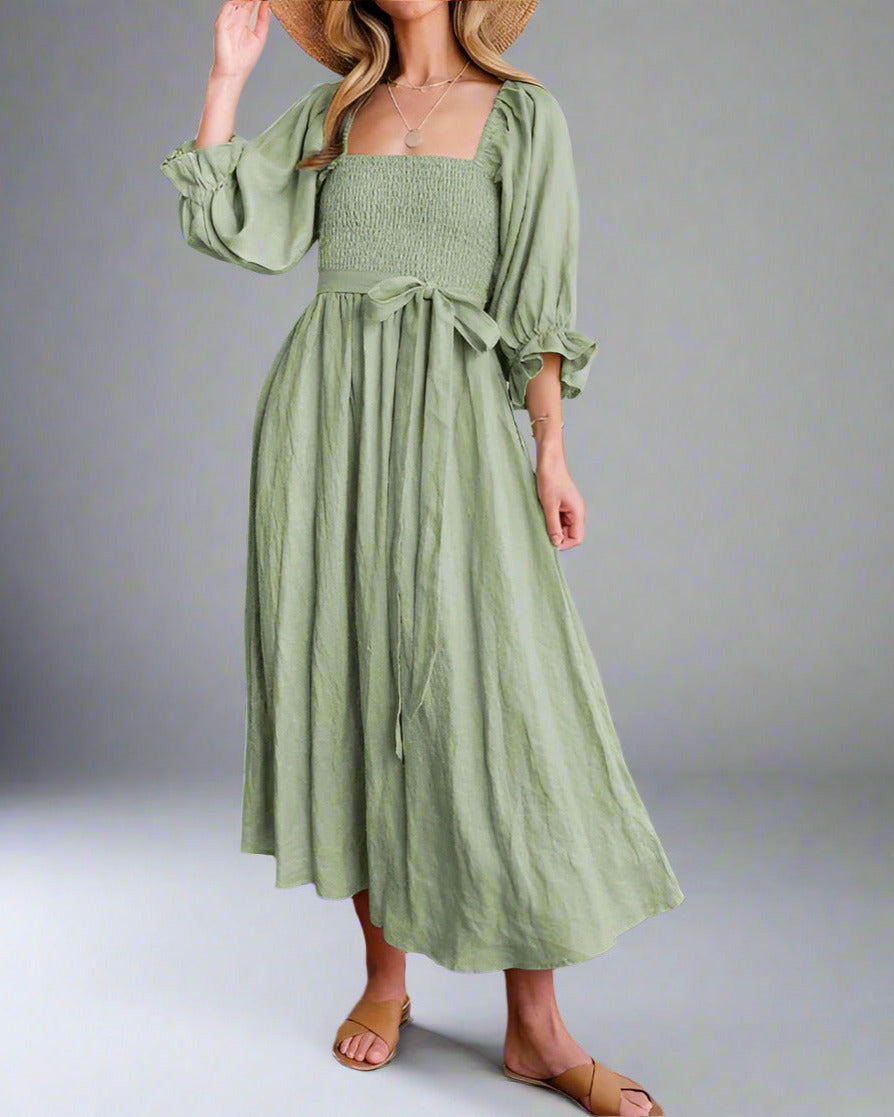 Vanessa Airy Summer Dress Made of Cotton for Women Vacation Beach Look