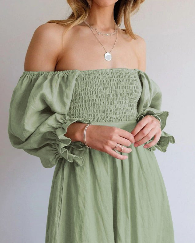 Vanessa Airy Summer Dress Made of Cotton for Women Vacation Beach Look
