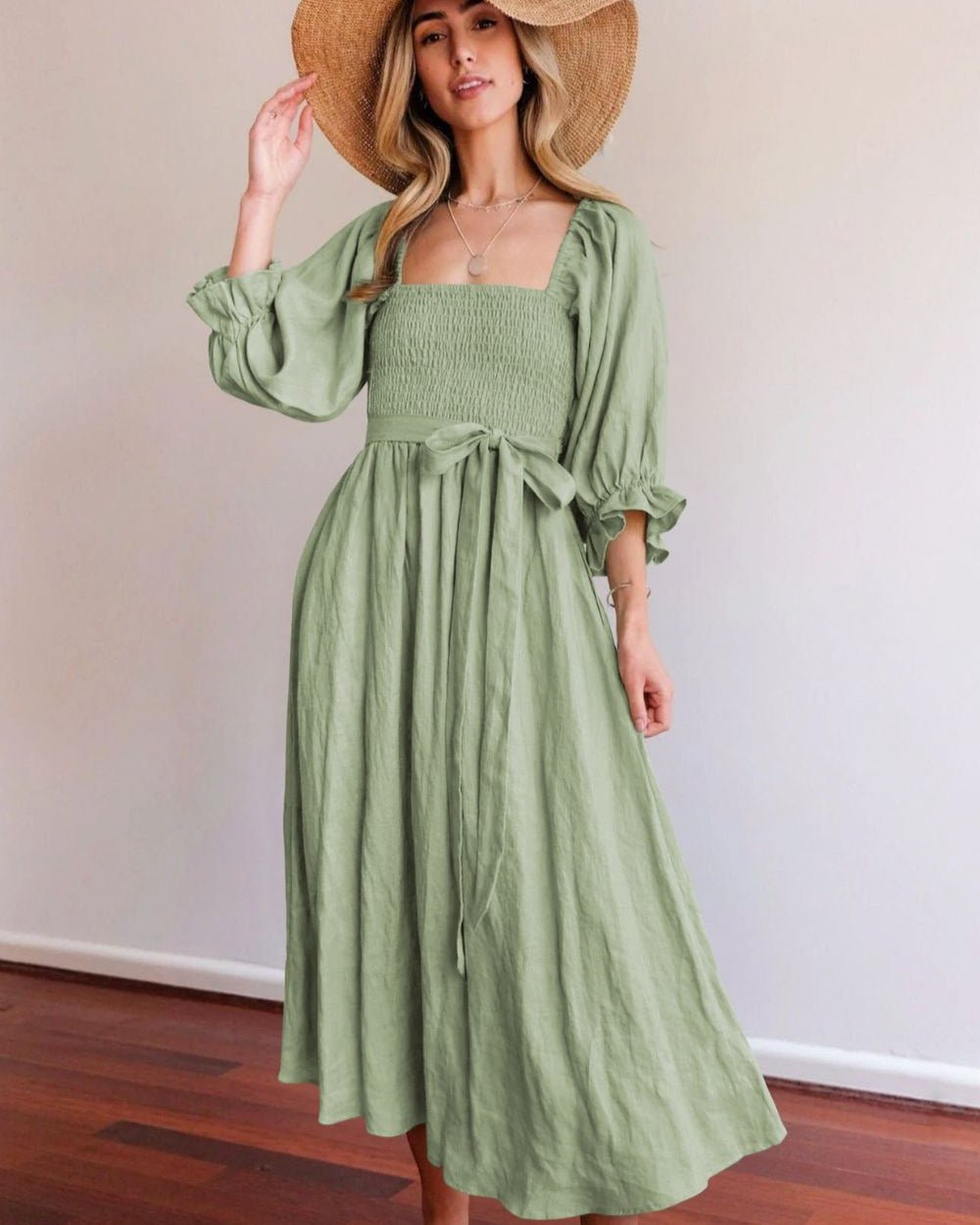 Vanessa Airy Summer Dress Made of Cotton for Women Vacation Beach Look