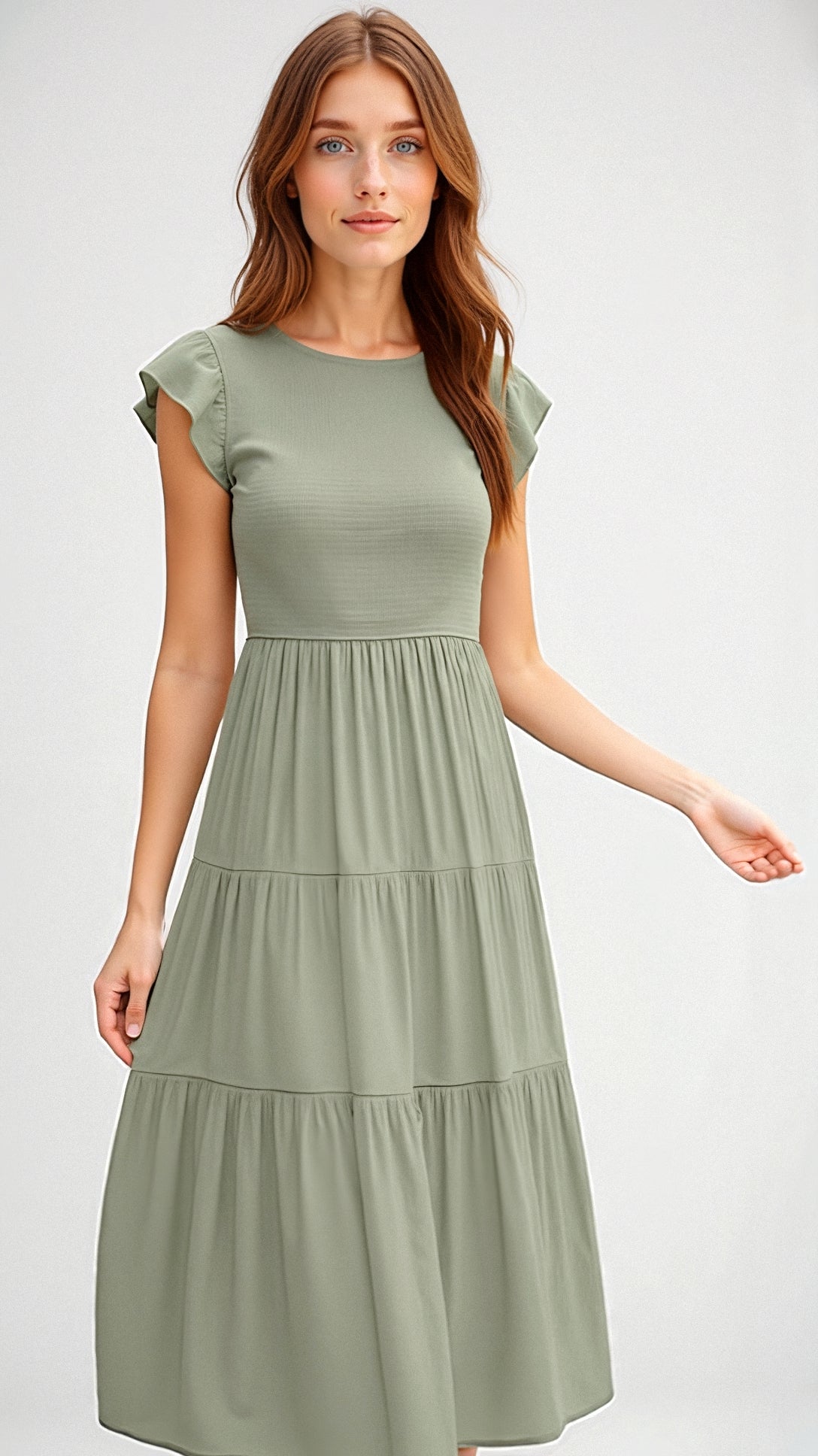 Pilar Chic Smocked Summer Midi Dress Pleated Designer Edit