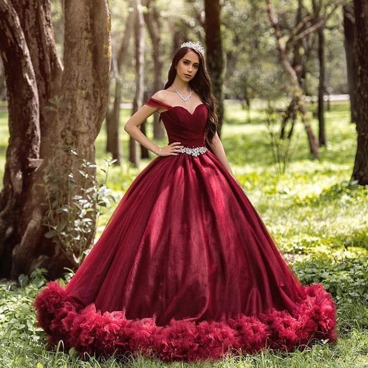 Long Princess Off-the-shoulder Tulle Wedding Dress (ZD15113)