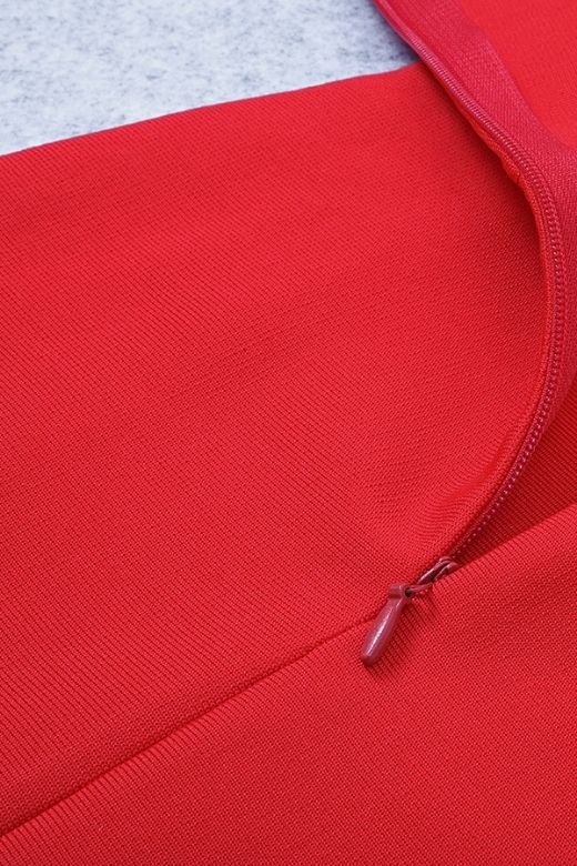 Luna Bodycon Midi Dress - Lipstick Red