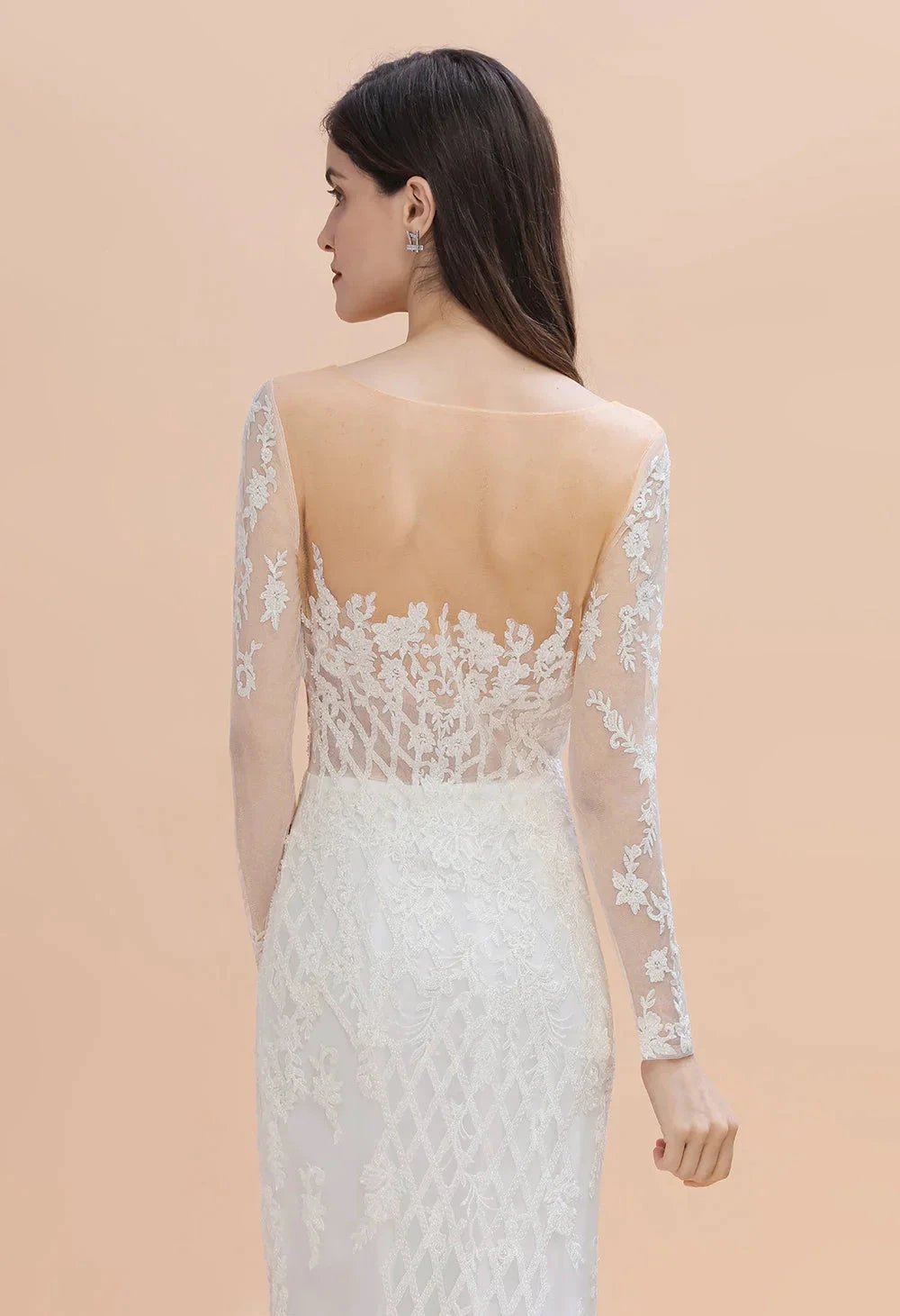 Luxury Beaded Lace Mermaid Wedding Dresses Tulle Appliques Bride Dresses with Detachable Train (ZD14768)