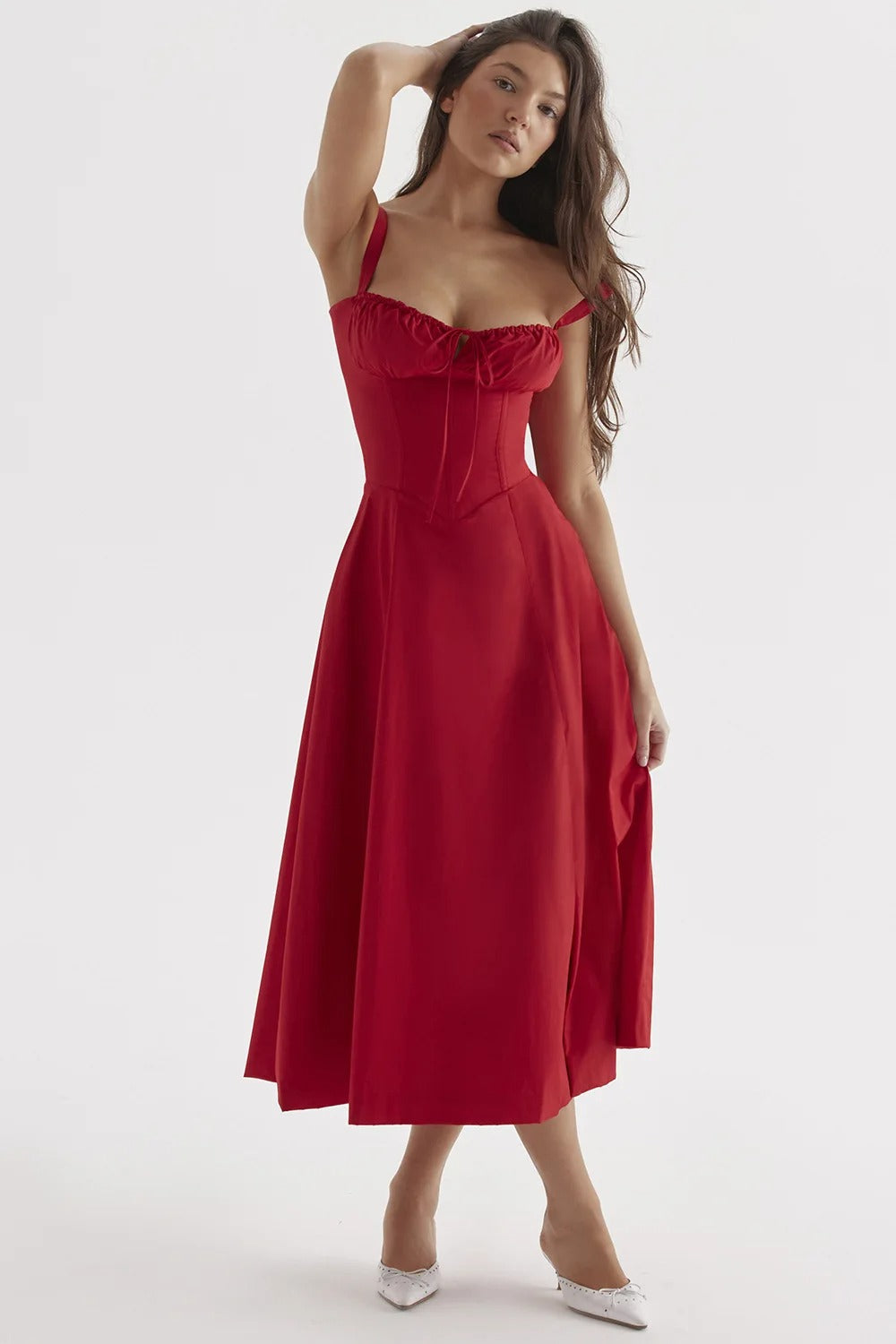 Naemi Spaghetti Strap Sleeveless Split Long Dress for Women