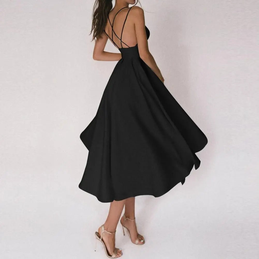 Mikal Elegant V-neck Party Dress for Women Chic Boutique Style