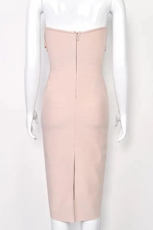 Miles Bodycon Midi Dress - Nude