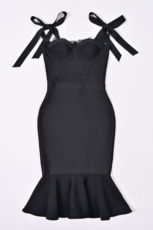 Nora Bandage Midi Dress - Classic Black
