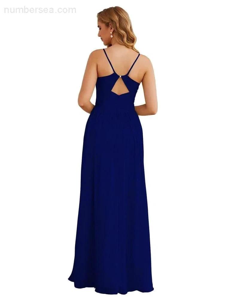 ZapDress Spaghetti Strap Bridesmaid Dresses Long Formal Party Prom Gowns 28060 (ZD17043)