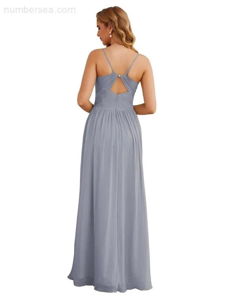 ZapDress Spaghetti Strap Bridesmaid Dresses Long Formal Party Prom Gowns 28060 (ZD17043)
