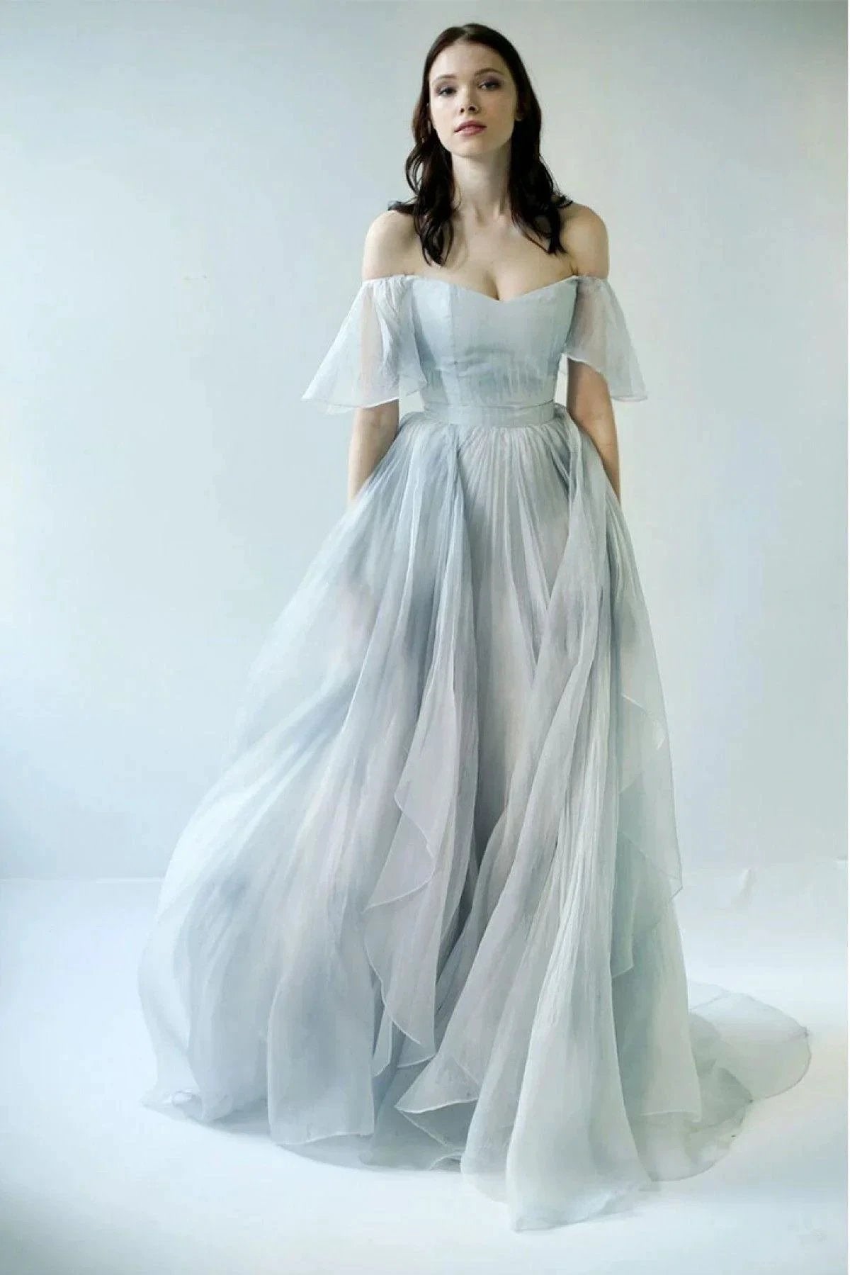 Off Shoulder Unique Design Most Popular Long Prom Dresses Bridal Gowns (ZD16338)