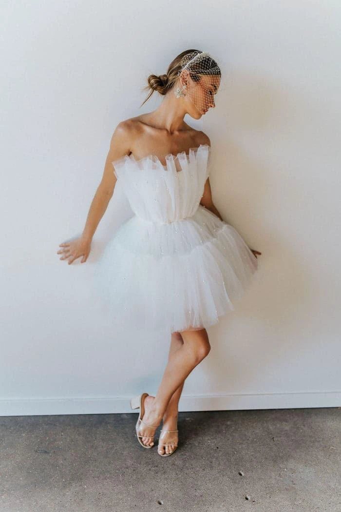 Strapless Homecoming Dress Short Hoco Dresses (ZD11620)