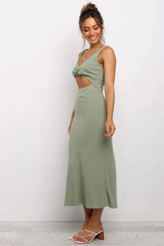 Galla Midi Dress in a Wrap Style for Women Casual Daywear