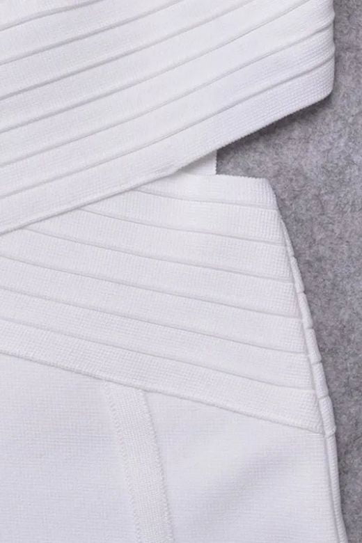 Pia Bandage Dress - White Pearl