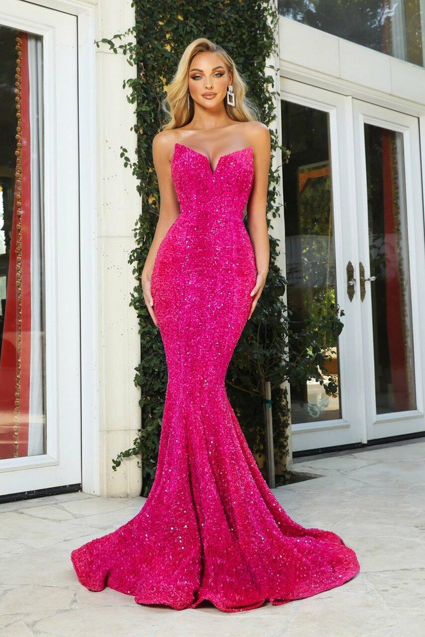 Strapless Long Prom Dress
