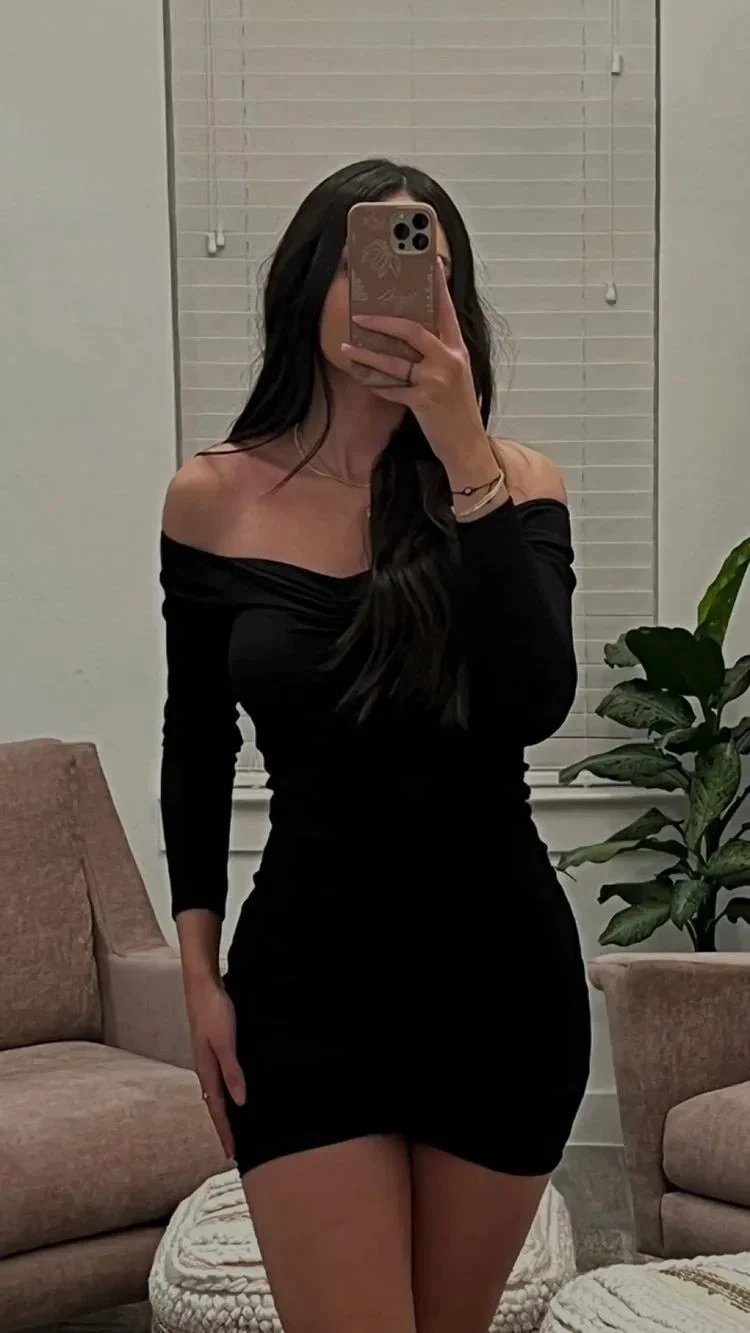 Cute Black Casual Dress,Black Mini Homecoming Dress Y1023 by simplepromdress