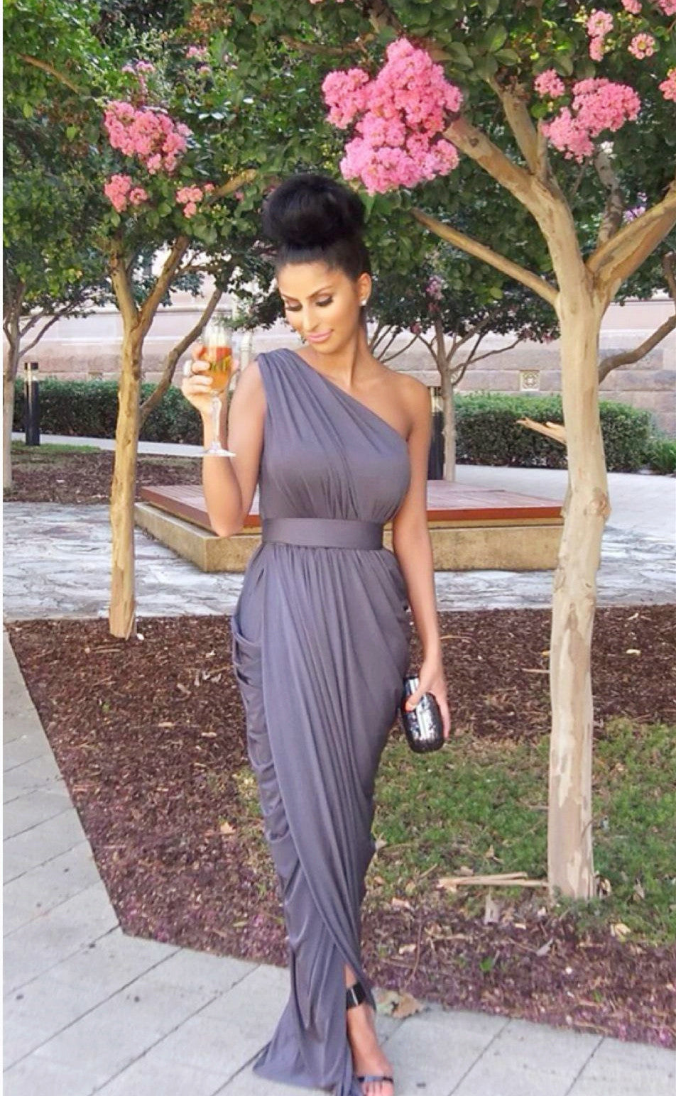 One Shoulder Prom Dress, Formal Dress, Evening Gown