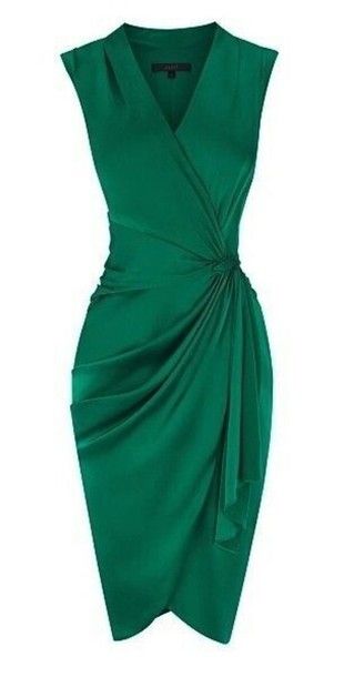 Green V Neck Wrap Short Homecoming Dress