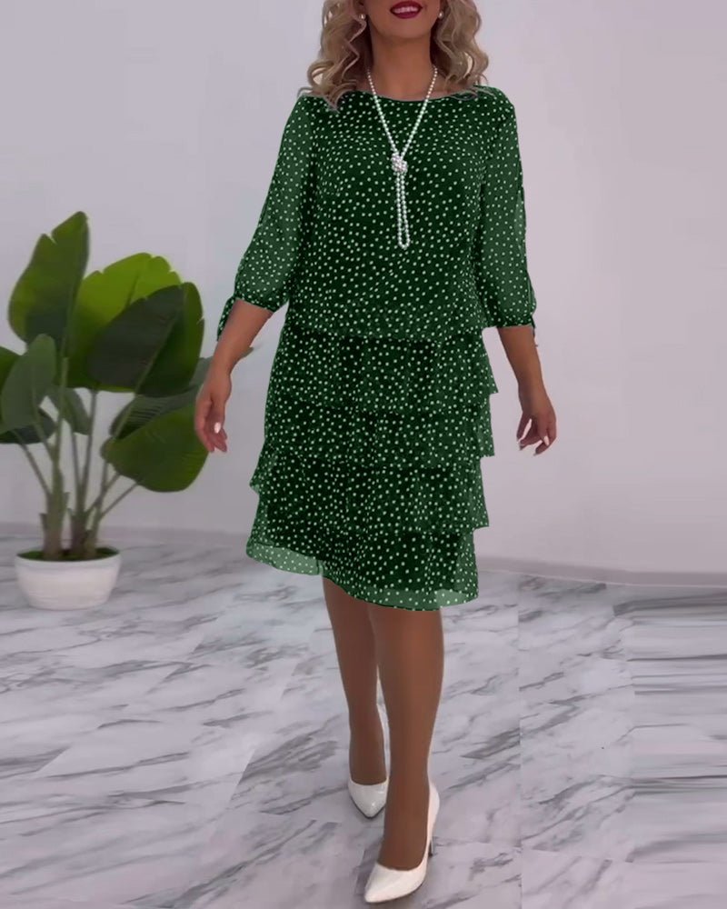 Xenia Layer Dress with Polka Dots for Women Trendy Fashion Pick