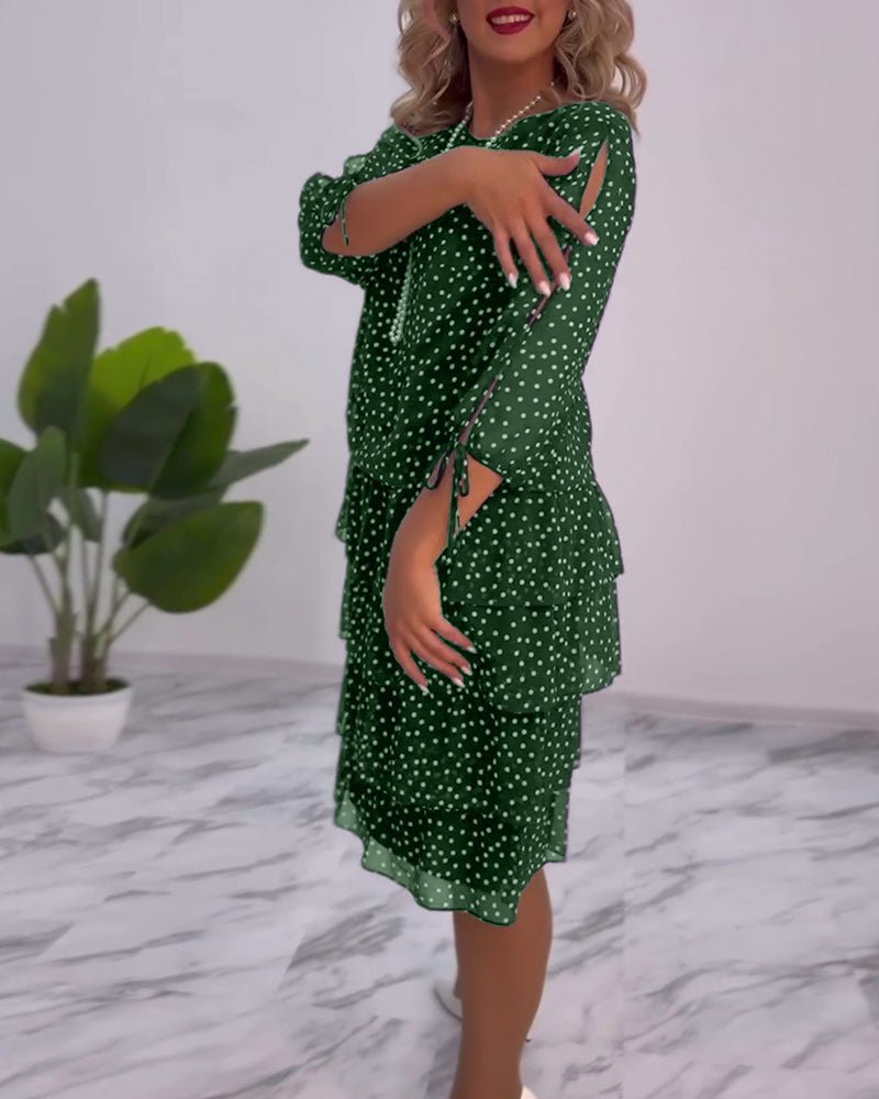 Xenia Layer Dress with Polka Dots for Women Trendy Fashion Pick