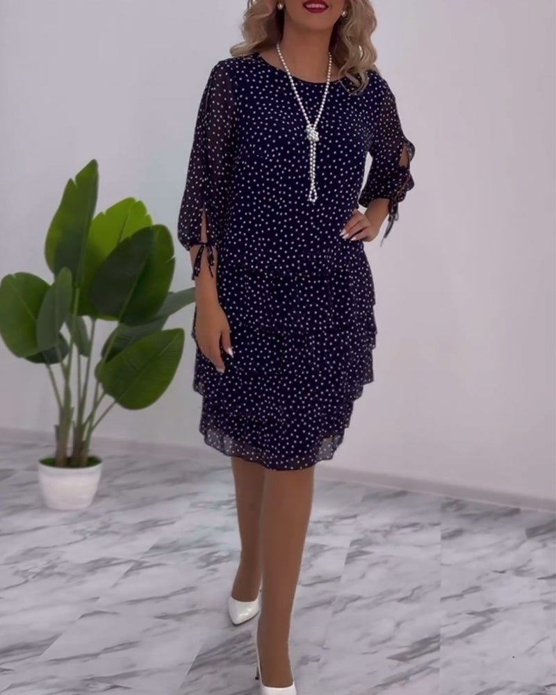 Xenia Layer Dress with Polka Dots for Women Trendy Fashion Pick