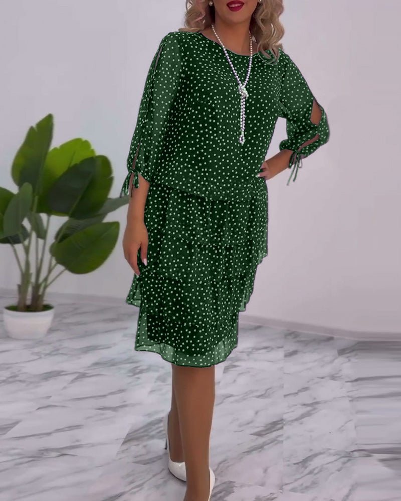 Xenia Layer Dress with Polka Dots for Women Trendy Fashion Pick