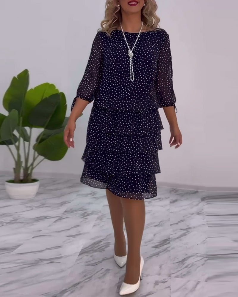Xenia Layer Dress with Polka Dots for Women Trendy Fashion Pick