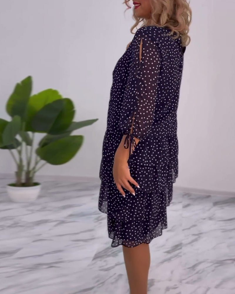 Xenia Layer Dress with Polka Dots for Women Trendy Fashion Pick