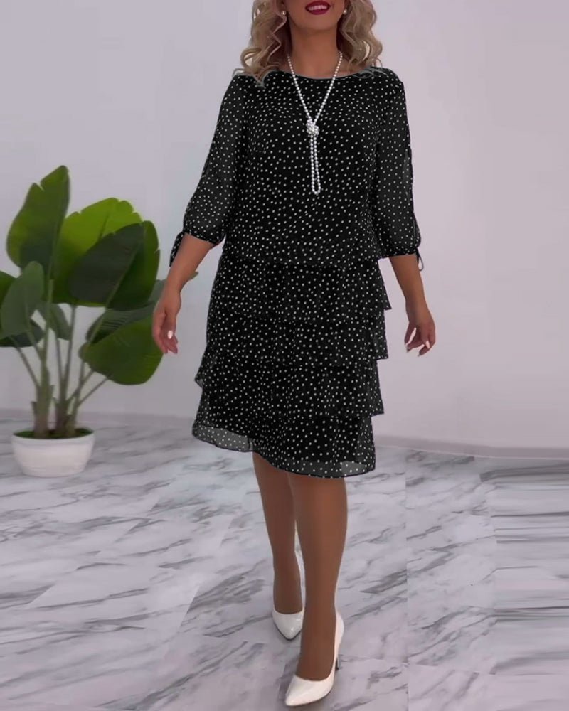 Xenia Layer Dress with Polka Dots for Women Trendy Fashion Pick