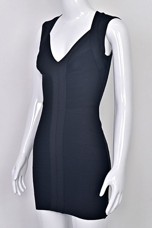 Sabrina Bandage Mini Dress - Classic Black