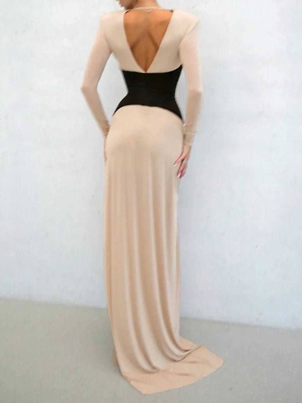 Serena Deep V Backless Maxi Dress