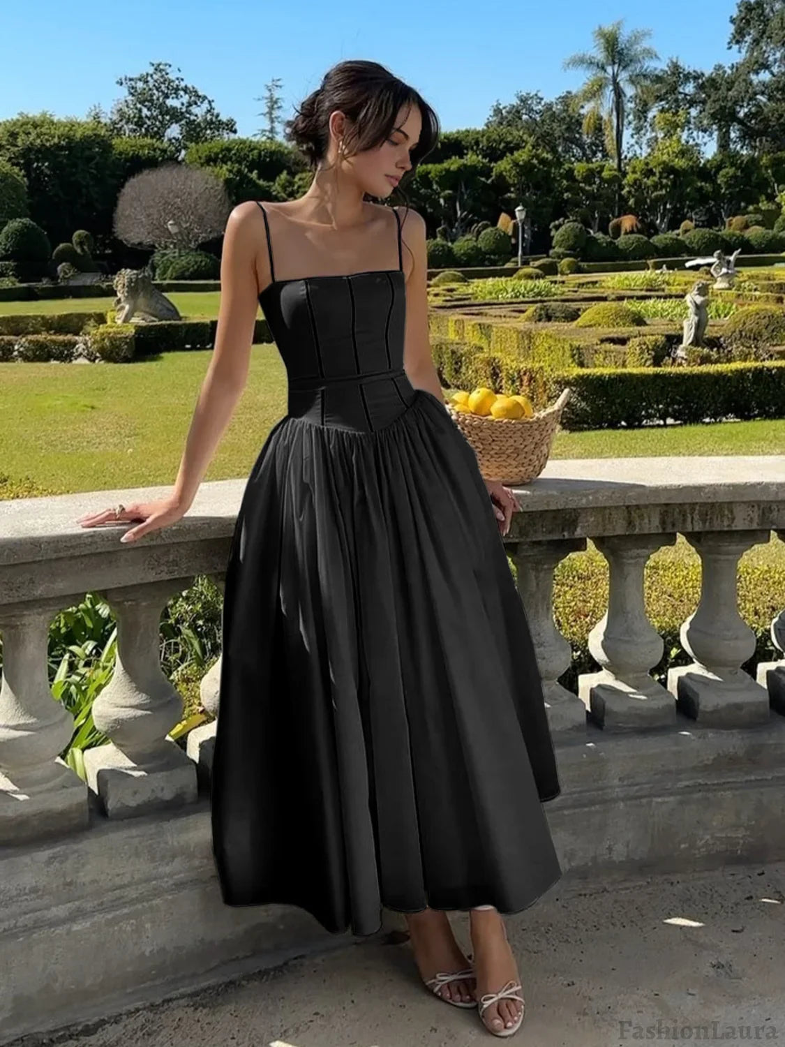 Serendipity Frenchy Flowy Long Dress Black / XS Dresses