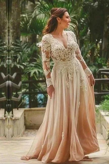 Sexy Sweetheart A-line Long Sleeves Backless Boho Chiffon Wedding Dresses (ZD14984)