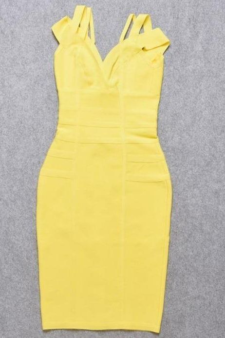 Sia Bandage Dress - Sun Yellow