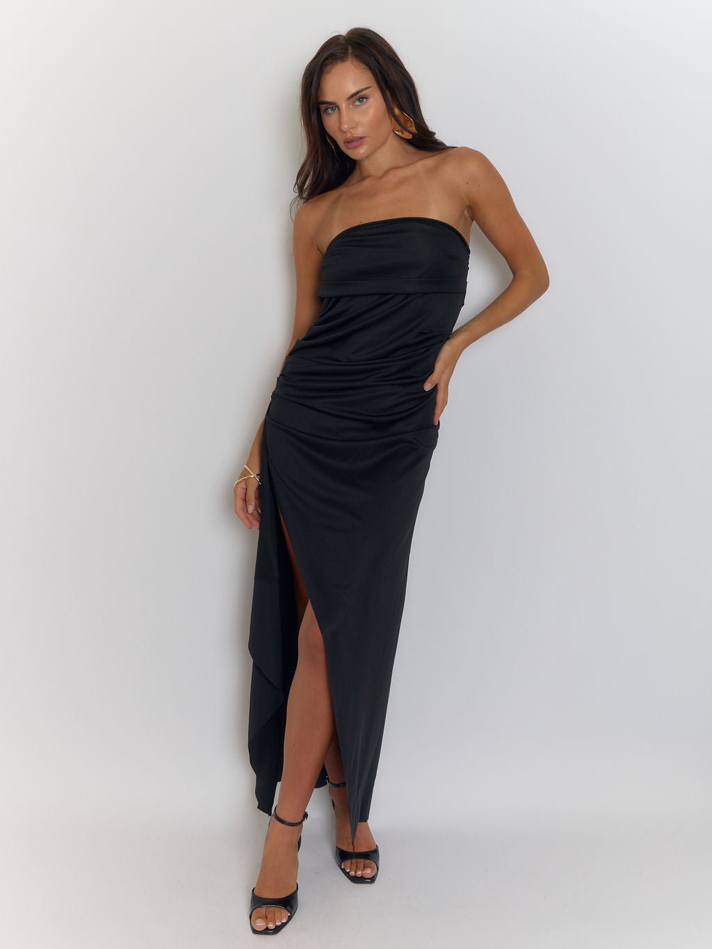 Sienna Strapless Backless Maxi Dress