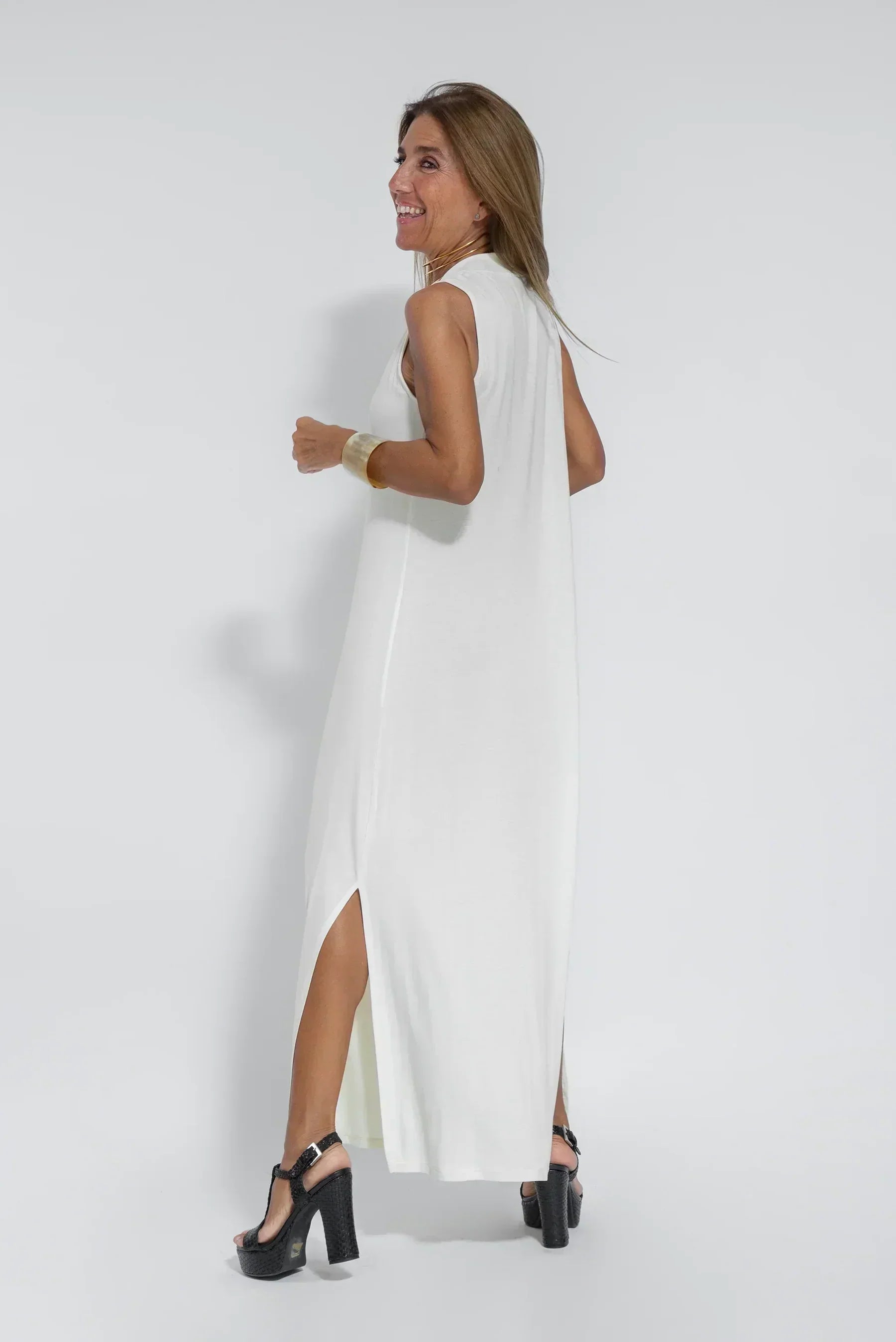Margarita Elevated Slimming Dress with Vest Occasion Wear