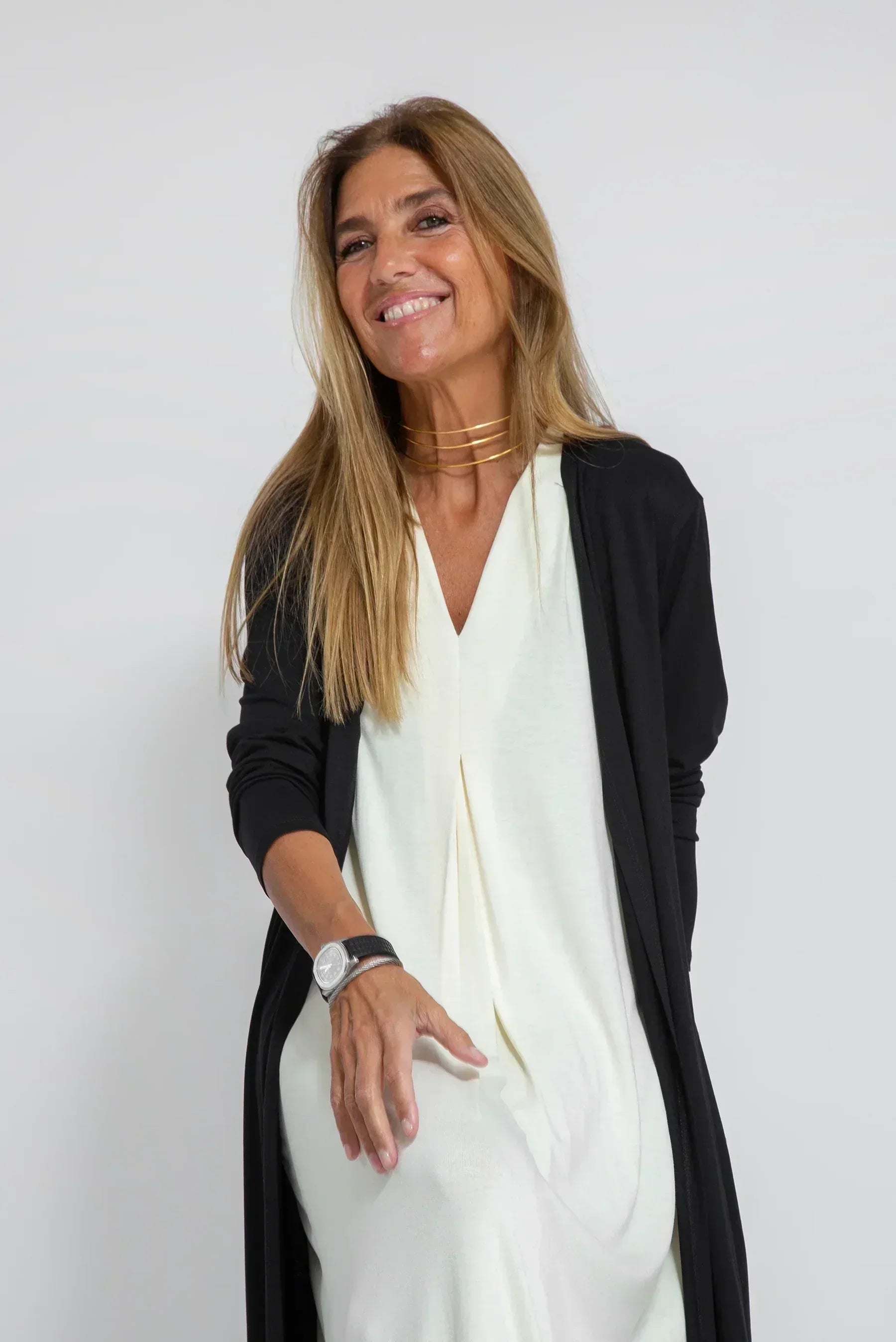 Margarita Elevated Slimming Dress with Vest Occasion Wear