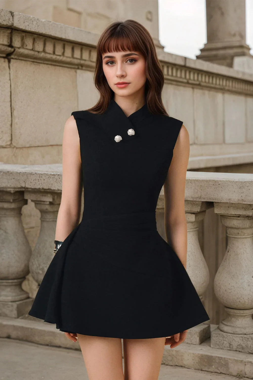 Classic Sleeveless Slim Mini Dress for Modern Fashion Wear