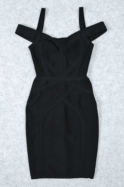 Sophia Bandage Mini Dress - Classic Black