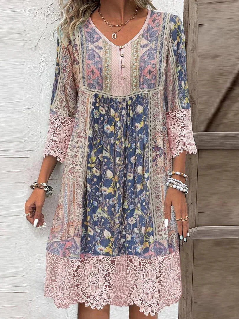Yvonne Elegant Boho Dress Made of High-quality Cotton for Women