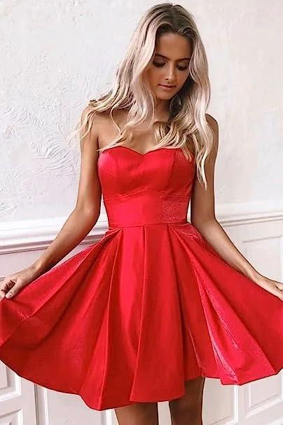 Sweetheart Neckline Homecoming Dresses with Pockets (ZD11612)