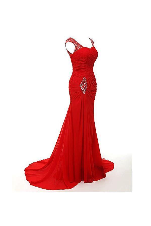 Sweetheart Mermaid Long Prom Gowns Evening Dresses Bridesmaid Dresses (ZD13202)
